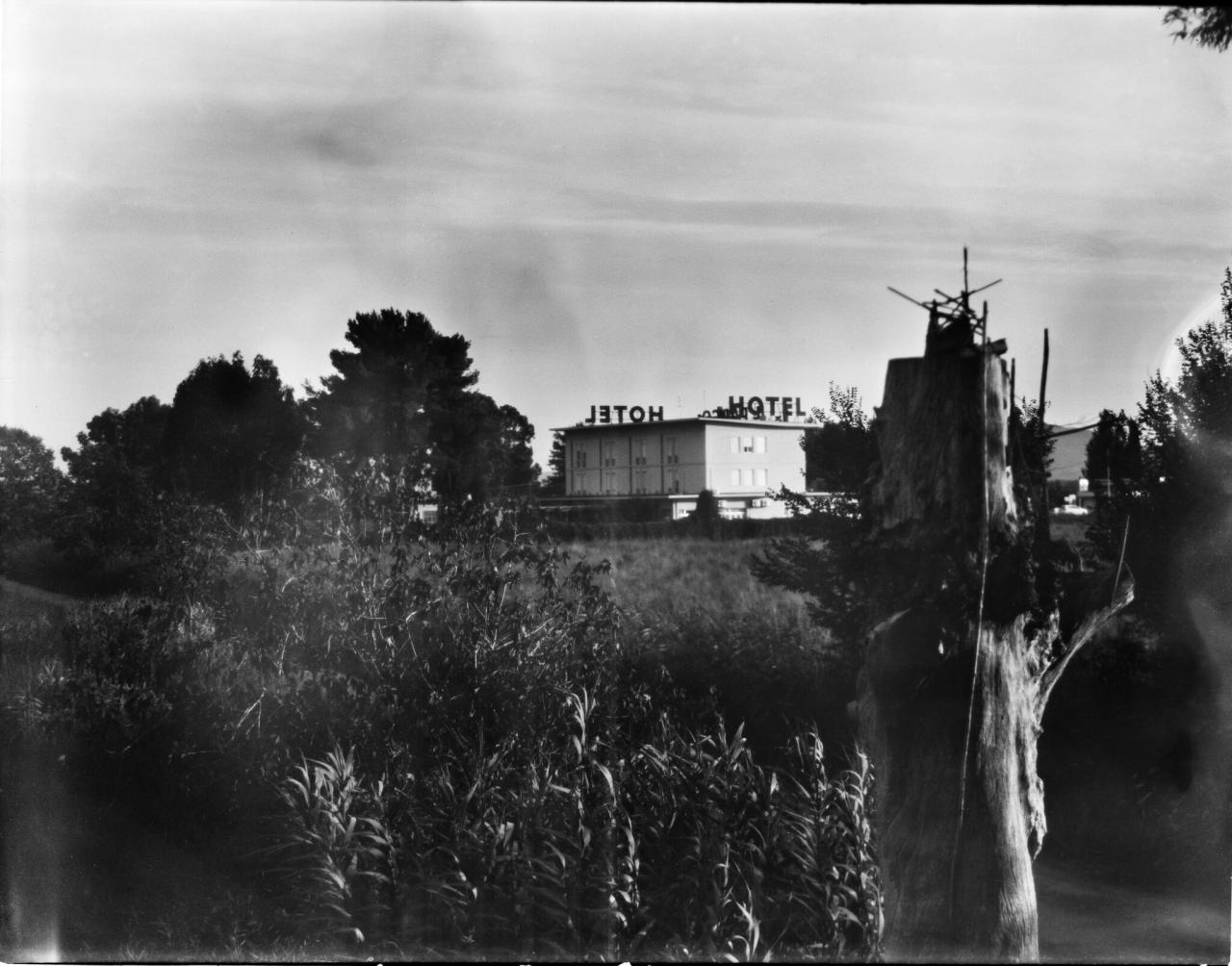 countryside hotel on xray film