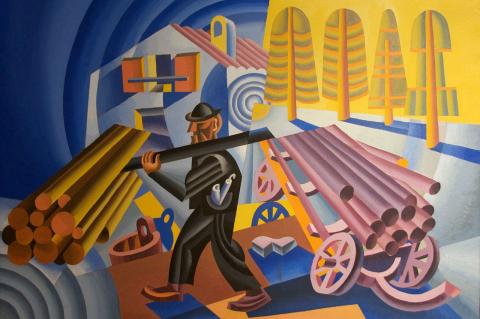 Il tagliaboschi, Fortunato Depero