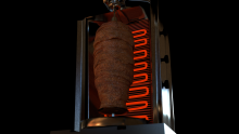 kebab in 3d realistico